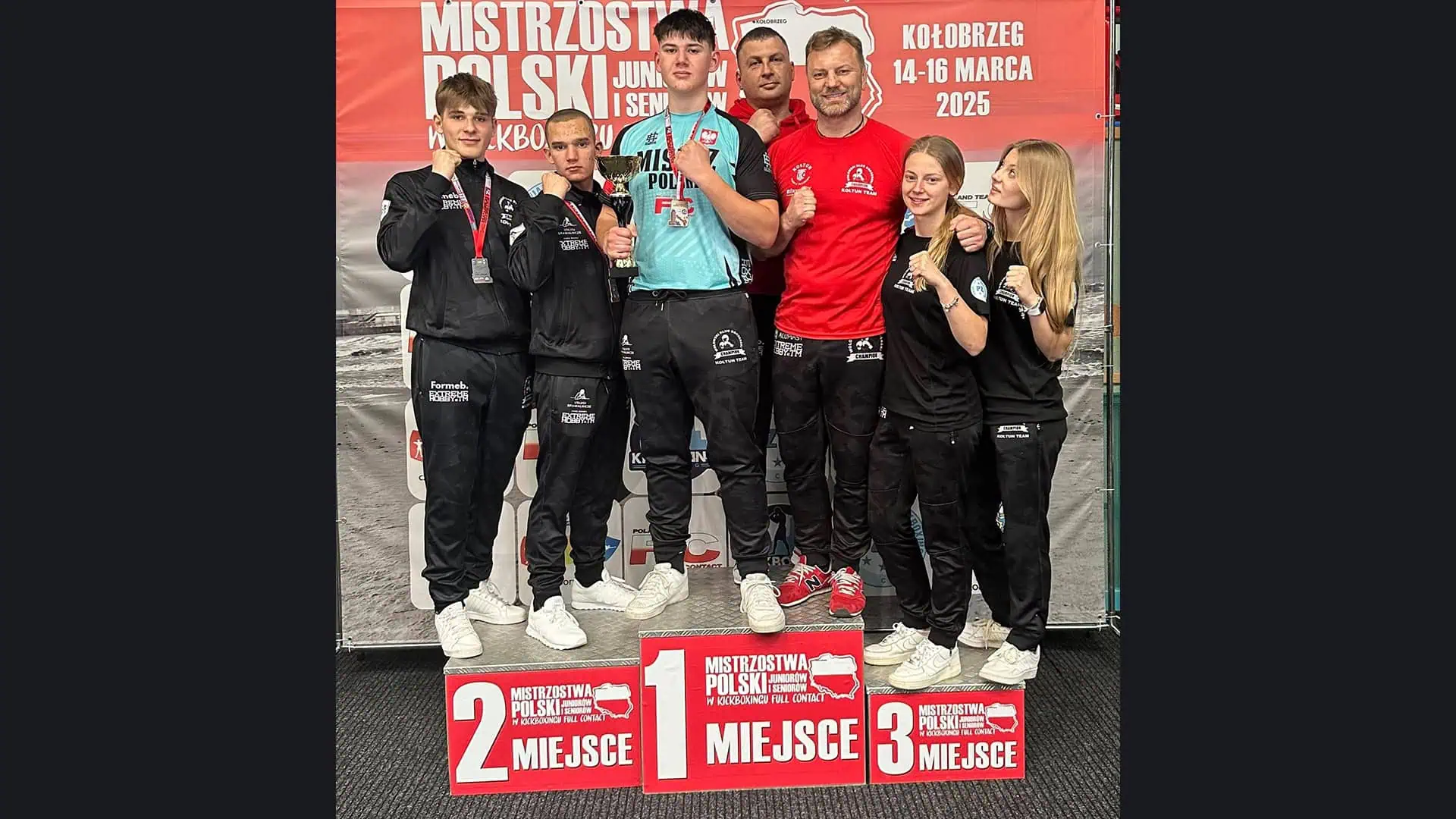 Tytuł Mistrza Polski Kick Boxing Full Contact - 3 zawodników naszego klubu i 3 medale !